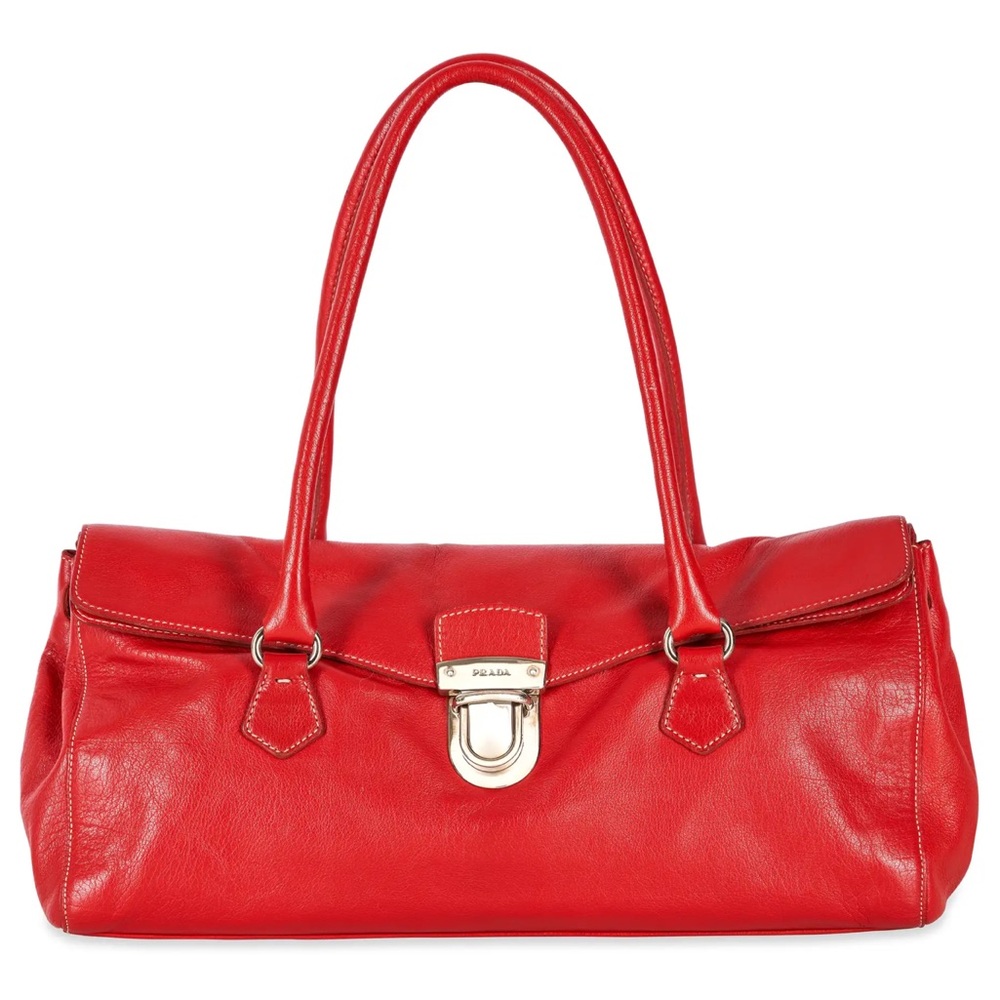 Vintage Prada Red Leather Bag